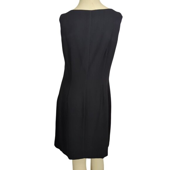 Vintage‎ CDC Black Sleeveless Cocktail Dress Rhinestone Embellishments Size 10 - Picture 4 of 15